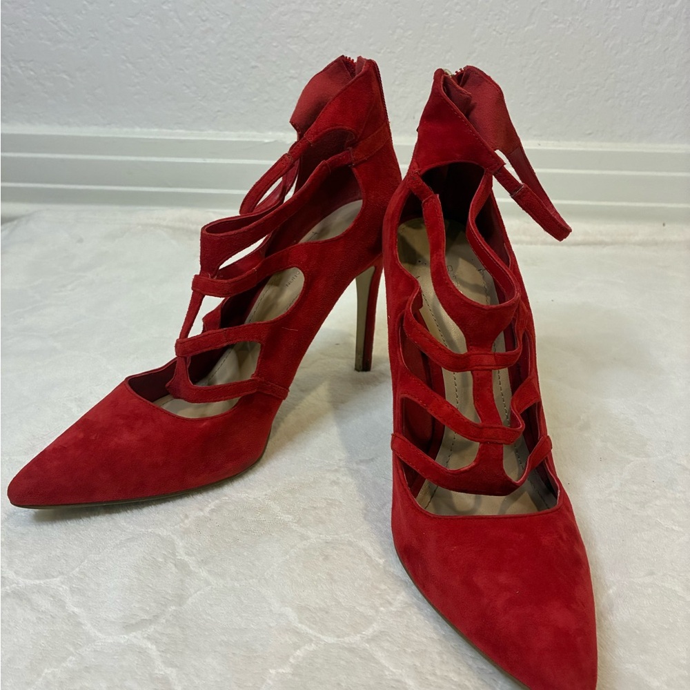 BCBGeneration Strappy Red Heels